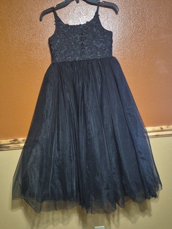 Source Unknown Other - Source Unknown Black Lace Bodice Tulle Girls' Formal Dress